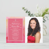 Wasserfarbe Elegance Foto Einladung (Stehend Vorderseite)