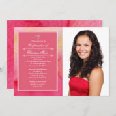 Wasserfarbe Elegance Foto Einladung (Vorne/Hinten)