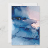 *~* Wasserfarbe Elegant Abstrakt AR17 Hochzeit Einladung (Rückseite)