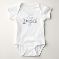 Wasserfarbe Elegant Ahoy es ist eine Baby-Dusche