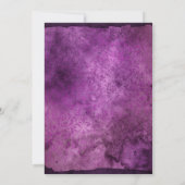 Wasserfarbe Elegant Halloween Blumenkrustenplum in Einladung (Rückseite)