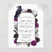 Wasserfarbe Elegant Halloween Floral Boho Lila (Vorderseite)