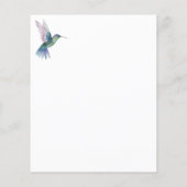 Wasserfarbe Elegant Hummingbird Monogram Personal (Rückseite)