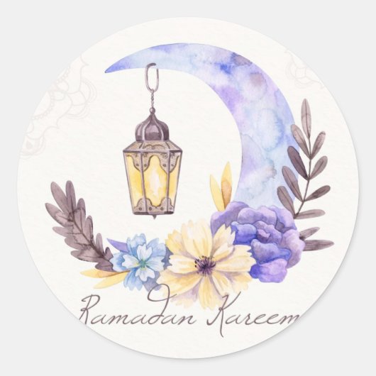 Wasserfarbe Elegant Ramadan Kareem Ramadan Sticker (Vorderseite)