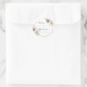 Wasserfarbe Elegant Rosa Eukalyptus Vielen Dank Runder Aufkleber (Tasche)