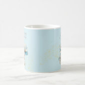 Wasserfarbe Elegante Blauen Pfeffer Kaffeetasse (Mittel)