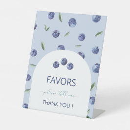 Wasserfarbe Elegante Blueberry Babydusche bevorzug Sockelschild