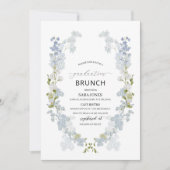 Wasserfarbe Elegante Blumen Abschluss Brunch Einladung (Vorderseite)