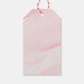 Wasserfarbe Elegante Bow Ribbon Babydusche Geschenkanhänger (Rückseite)