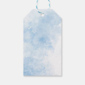 Wasserfarbe Elegante Bow Ribbon Babydusche Geschenkanhänger (Rückseite)