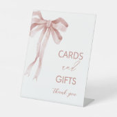 Wasserfarbe Elegante Bow Ribbon Babyduschkarten a Sockelschild (Vorderseite)