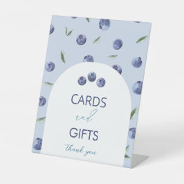 Wasserfarbe Elegante Duschkarten für Heidelbeeren Sockelschild