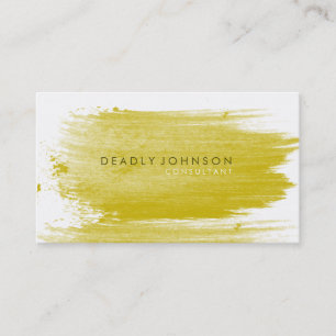Wasserfarbe Elegante Einfache Spritzer Gelbe Natur Visitenkarte