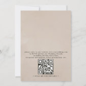 Wasserfarbe Elegante Eukalyptus Boho QR-Code Hochz Einladung (Rückseite)