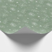 Wasserfarbe Elegante Fall Rustikale Vegetation Geschenkpapier (Ecke)