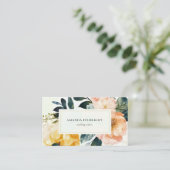 Wasserfarbe Elegante florale Moderne Hochzeitsplan Visitenkarte (Stehend Vorderseite)