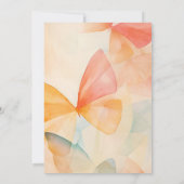 Wasserfarbe Elegante Garden Butterfly Brautparty Einladung (Rückseite)