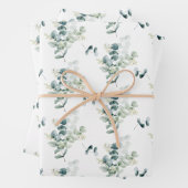Wasserfarbe Elegante Grüne Weinkultur Eukalyptus B Geschenkpapier Set (Beispiel)