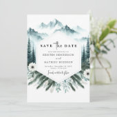 Wasserfarbe Elegante Hochzeit Save The Date (Stehend Vorderseite)