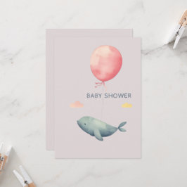 Wasserfarbe Elegante Kinderdusche Einladung