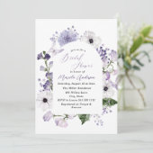 Wasserfarbe Elegante Lilac Blume Brautparty Einladung