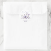 Wasserfarbe Elegante Lilac Blume Kinderdusche Runder Aufkleber (Tasche)