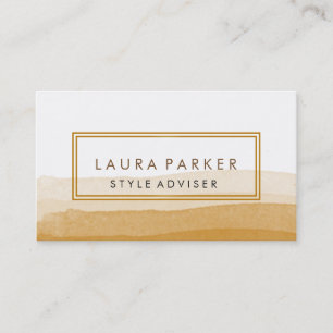 Wasserfarbe Elegante Minimal Subtile Braun Spritze Visitenkarte