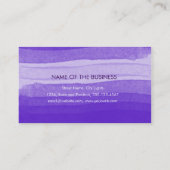 Wasserfarbe Elegante Minimal Subtile Lila Spritzer Visitenkarte (Rückseite)