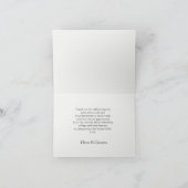 Wasserfarbe Elegante Moderner Abschluss Dankeskarte (Innenseite)