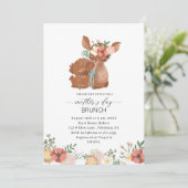 Wasserfarbe Elegante Mutter ist Brunch Baby Showe Einladung (Stehend Vorderseite)