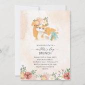 Wasserfarbe Elegante Mutter ist Brunch Baby Showe Einladung (Vorderseite)