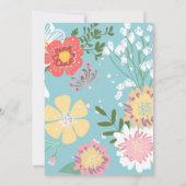 Wasserfarbe Elegante Mutter ist Brunch Baby Showe Einladung (Rückseite)