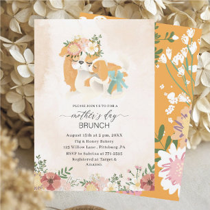 Wasserfarbe Elegante Mutter ist Brunch Baby Showe Einladung