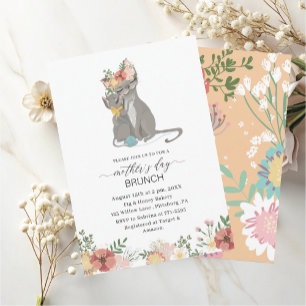 Wasserfarbe Elegante Mutter ist Brunch Baby Showe Einladung