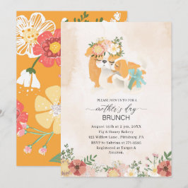 Wasserfarbe Elegante Mutter ist Brunch Baby Showe Einladung
