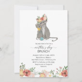 Wasserfarbe Elegante Mutter ist Brunch Baby Showe Einladung (Vorderseite)