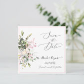 Wasserfarbe Elegante Rosa Gum Eukalyptus Einladung (Stehend Vorderseite)