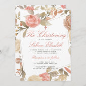 Wasserfarbe Elegante Rosa Morgenwein Einladung (Vorne/Hinten)