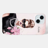 Wasserfarbe Elegante Rosenweibchen individuell ein Case-Mate iPhone Hülle (Rückseite (Horizontal))