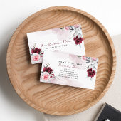 Wasserfarbe Elegante Rote Rosen Themenwelt Boutiqu Visitenkarte