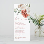 Wasserfarbe Elegante Roter Winter Weihnachtsfeiert Menükarte (Stehend Vorderseite)