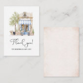 Wasserfarbe Elegante sagte sie Oui Brautparty als Mitteilungskarte (Vorne/Hinten)