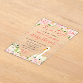 Wasserfarbe Elegante Schwanendusche Acryleinladungen (Ablage )