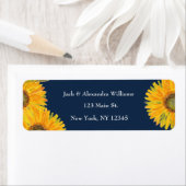 Wasserfarbe Elegante Sonnenblume Boho Herbstblau (Insitu)