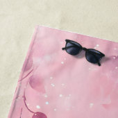 Wasserfarbe Elegante Weinberge mit rosa Hintergrun Strandtuch (Beispiel)