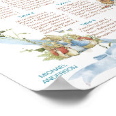 Wasserfarbe Elegante Wildblume Peter Rabbit baby s Poster (Ecke)