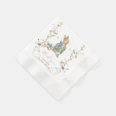 Wasserfarbe Elegante Wildblume Peter Rabbit Baby Serviette (Ecke)