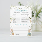 Wasserfarbe Elegante Wildblumen Peter Rabbit Predi Einladung (Stehend Vorderseite)