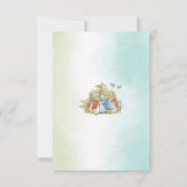 Wasserfarbe Elegante Wildblumen Peter Rabbit Predi Einladung (Rückseite)