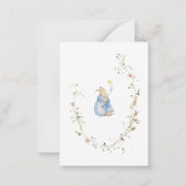 Wasserfarbe Elegante WildblumePeter Rabbit Baby s Mitteilungskarte (Rückseite)